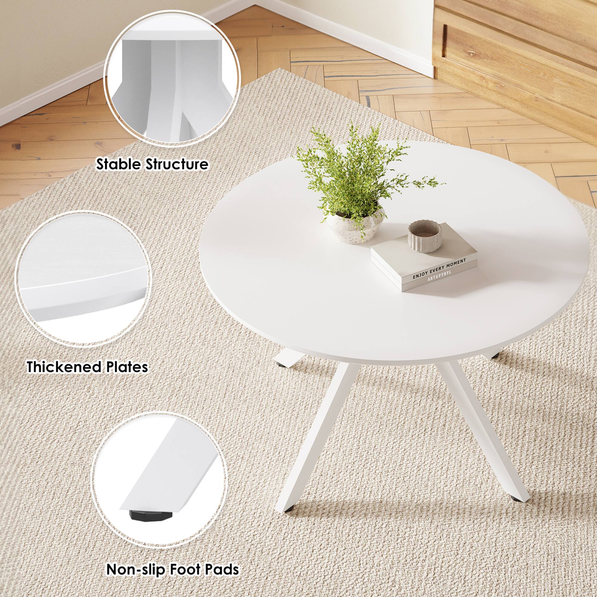 Stable Structure  
Thickened Plates  
Non-slip Foot Pads