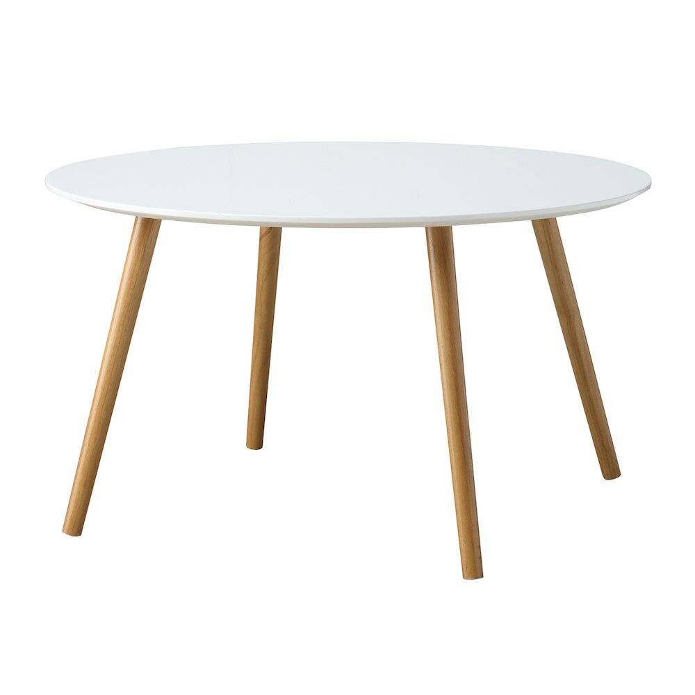 Back. Convenience Concepts - Oslo Round Coffee Table - Glossy White.