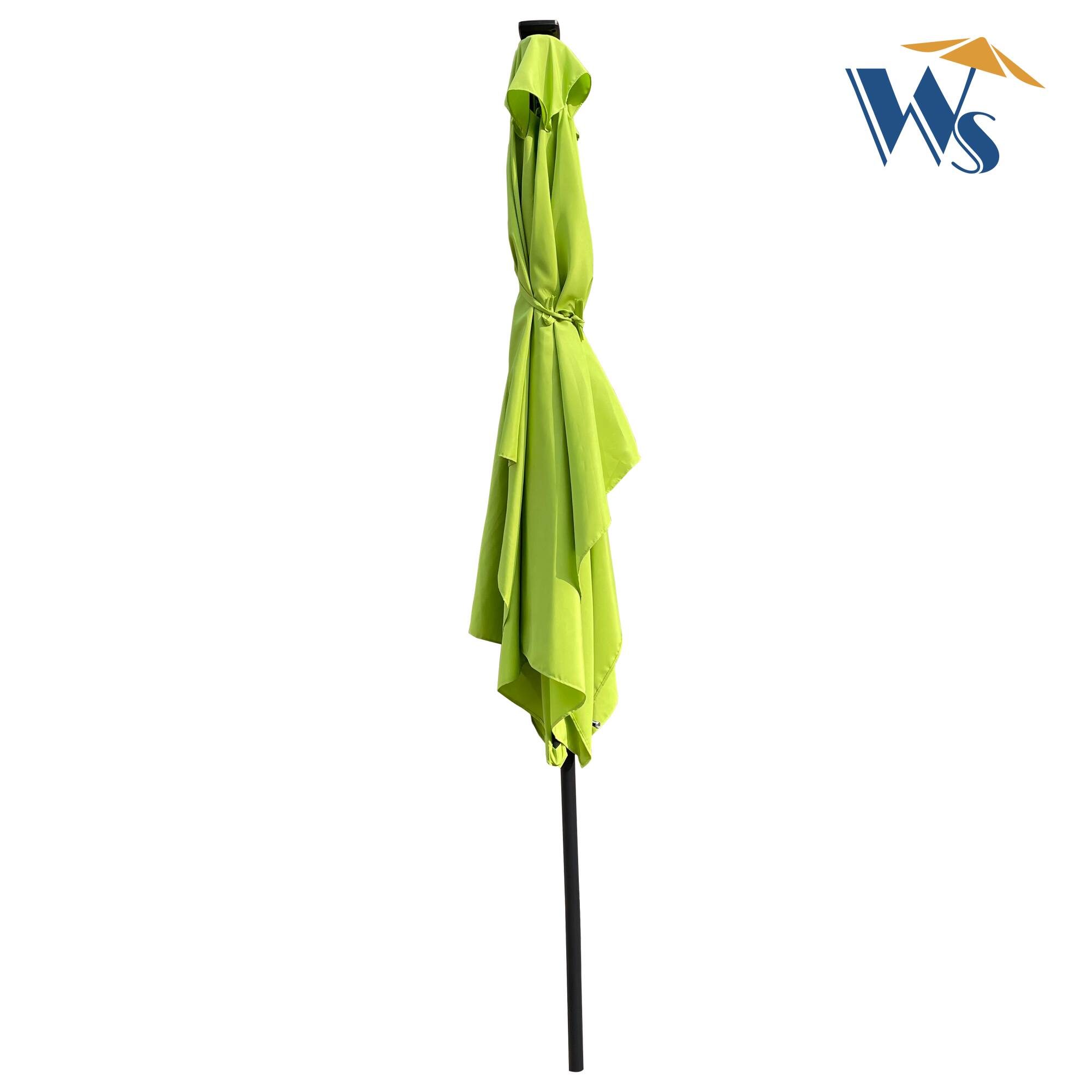 Angle. Loheer - Loheer 10x6.5 ft Rectangular Patio Umbrella Solar LED Lighted Outdoor Pool Umbrella with Crank Push Button Tilt.