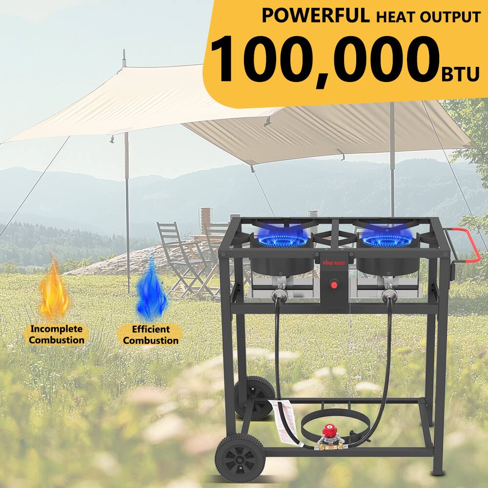 POWERFUL HEAT OUTPUT  
100,000 BTU  

Incomplete Combustion  
Efficient Combustion