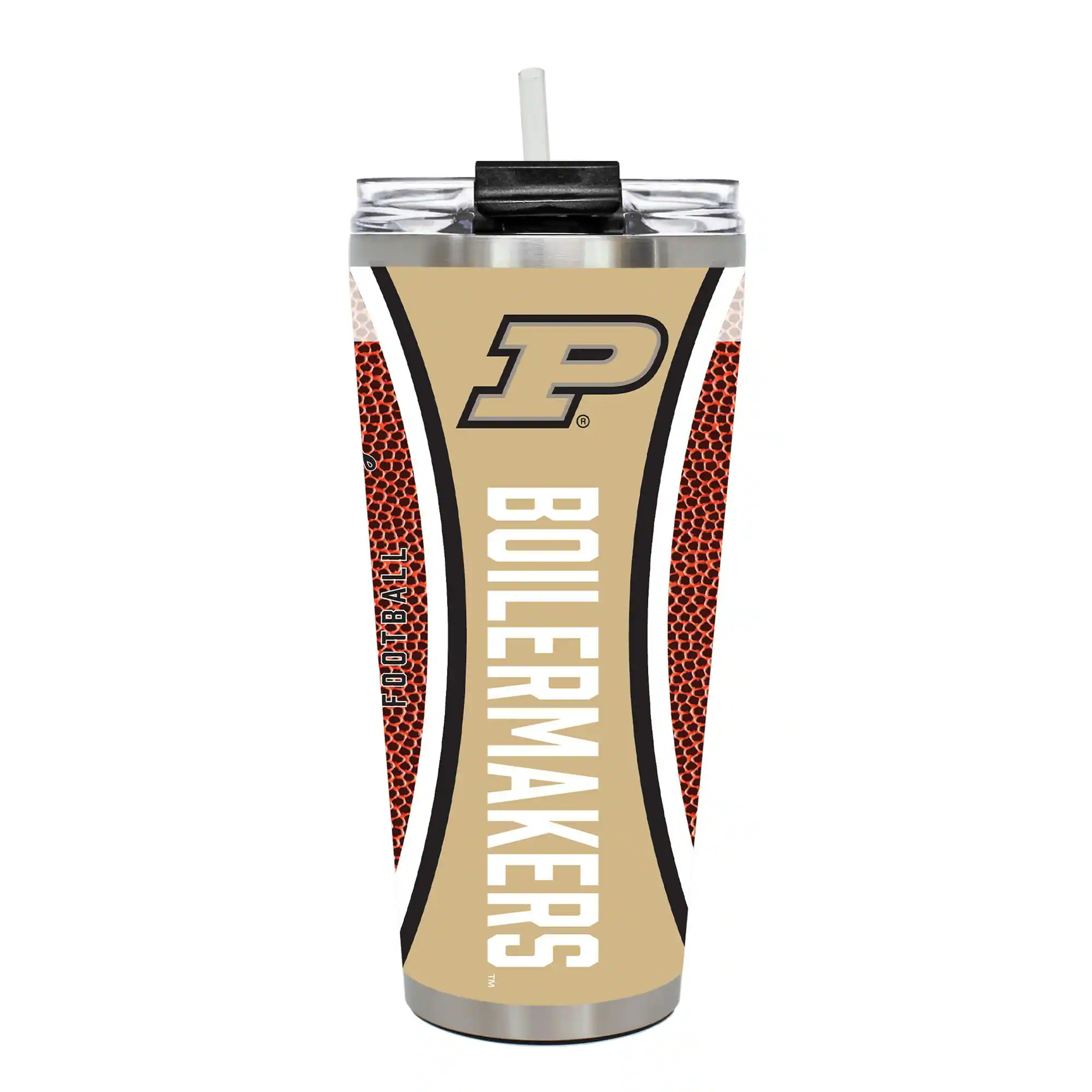 Great American Products - Purdue Boilermakers 32oz. Big Slim Game Ball Travel Tumbler - Brown