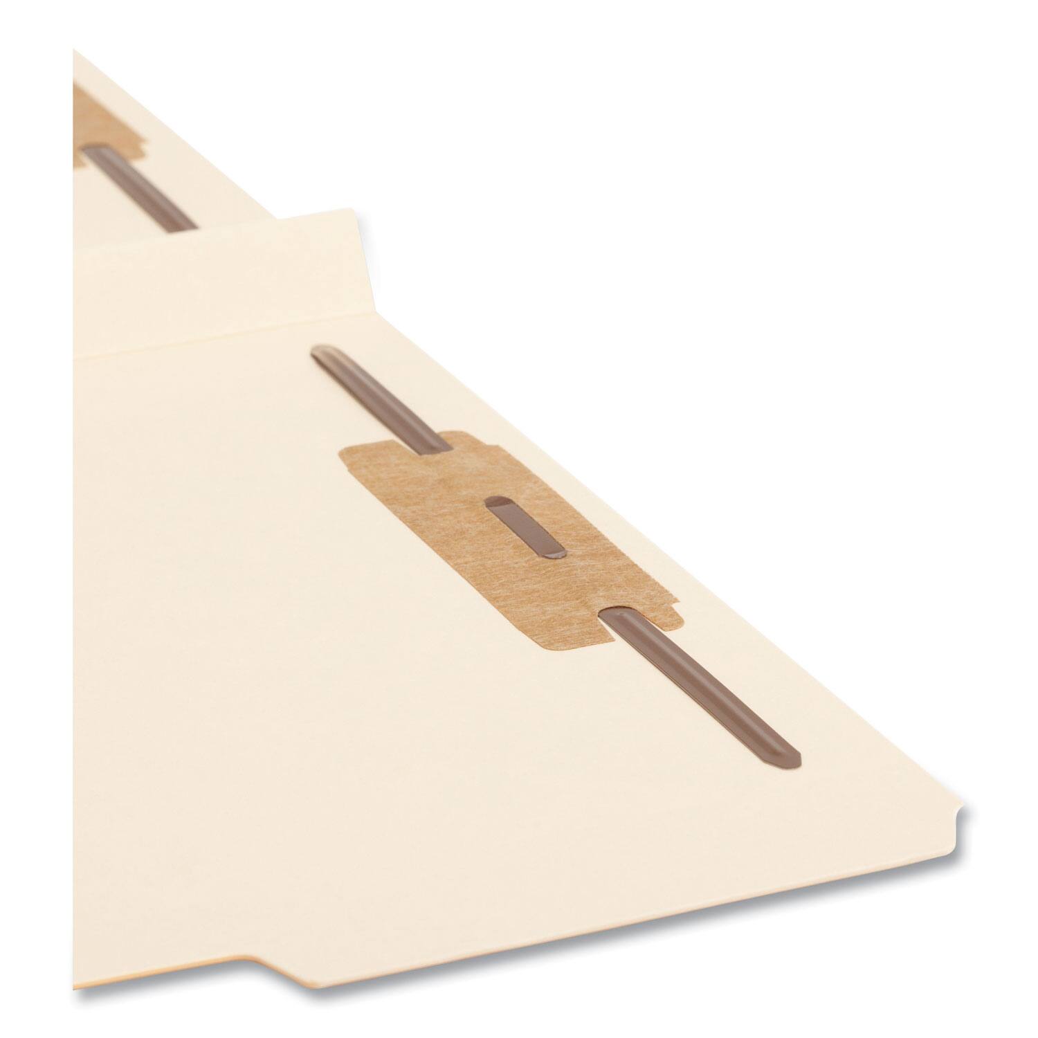 Back. Smead Manufacturing - Top Tab Manila Expansion Fastener Folders, 1.5" Expansion, 2 Fasteners, Letter Size, Manila Exterior, 50/Box.