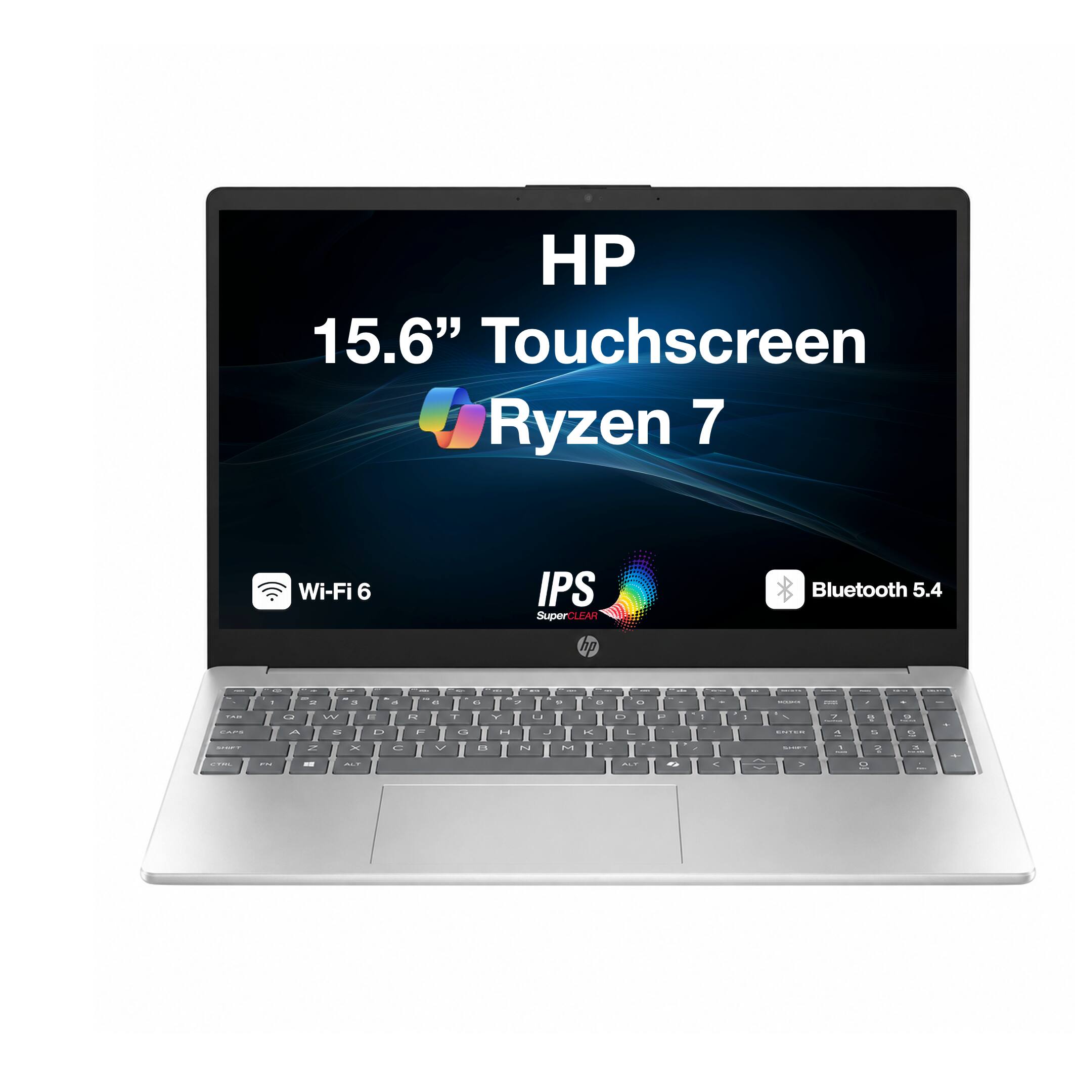 HP 15.6" Touchscreen Ryzen 7  
Wi-Fi 6  
IPS SuperCLEAR  
Bluetooth 5.4  
hp