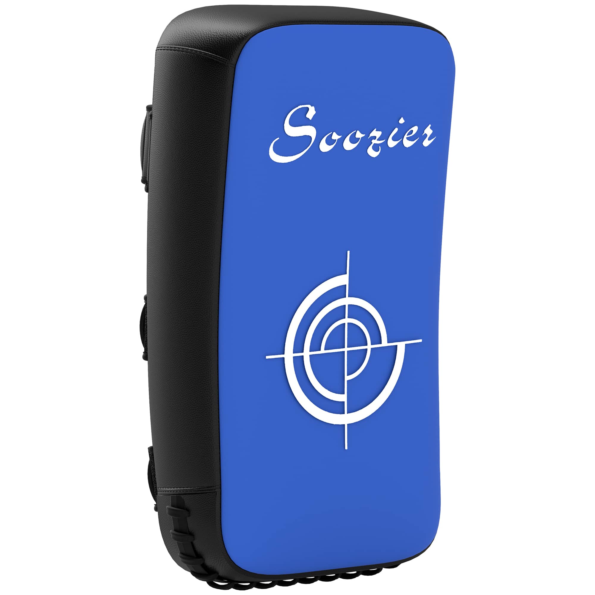 Soozier - Curved Kick Shield, 16.5 in Muay Thai Pad Punching Pad for Martial Arts, Karate, Kickboxing, MMA - Blue