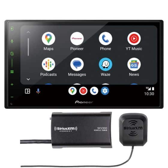 Pioneer - DMH-W3050NEX 6.8" 2-DIN Multimedia Receiver Bundled with + (1) SiriusXM Satellite Radio SXV300V1 - Black