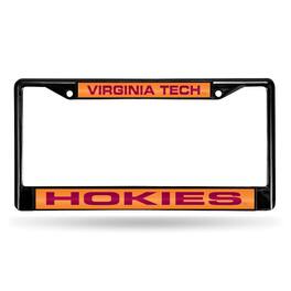 Rico Industries - Virginia Tech Hokies Black Metal Laser Cut License Plate Frame - Multi