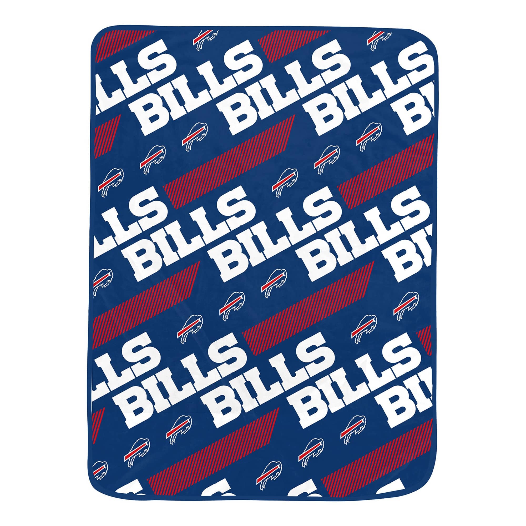 Pegasus - Buffalo Bills 60" x 72" Slanted Half-Stripe Wordmark Ultra Soft Blanket - Multicolor