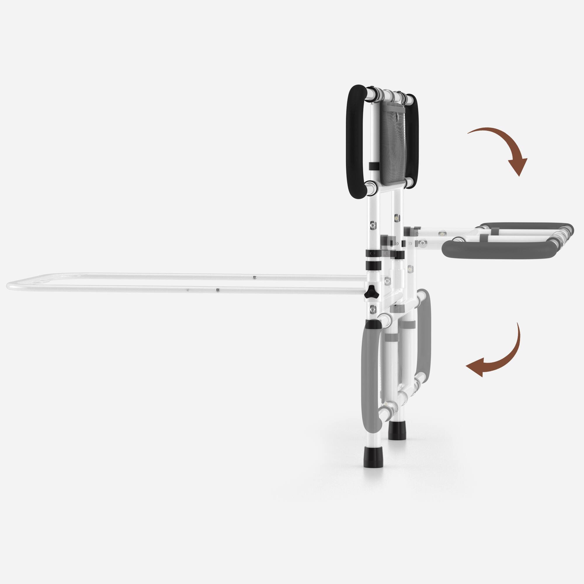 Left. Topteng - Bed Assist Rail for Elderly - 450lbs Capacity, No-Tool Installation, Foldable&Height Adjustable, Fits  Various Bed Sizes - Black.