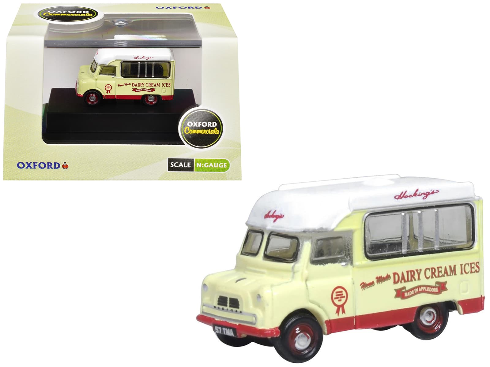 "Bedford CA Ice Cream Van ""Hockings Dairy Cream Ice"" Cream with White Top 1/148 (N) Scale Model Car by Oxford Diecast" price history on PriceWatchPro