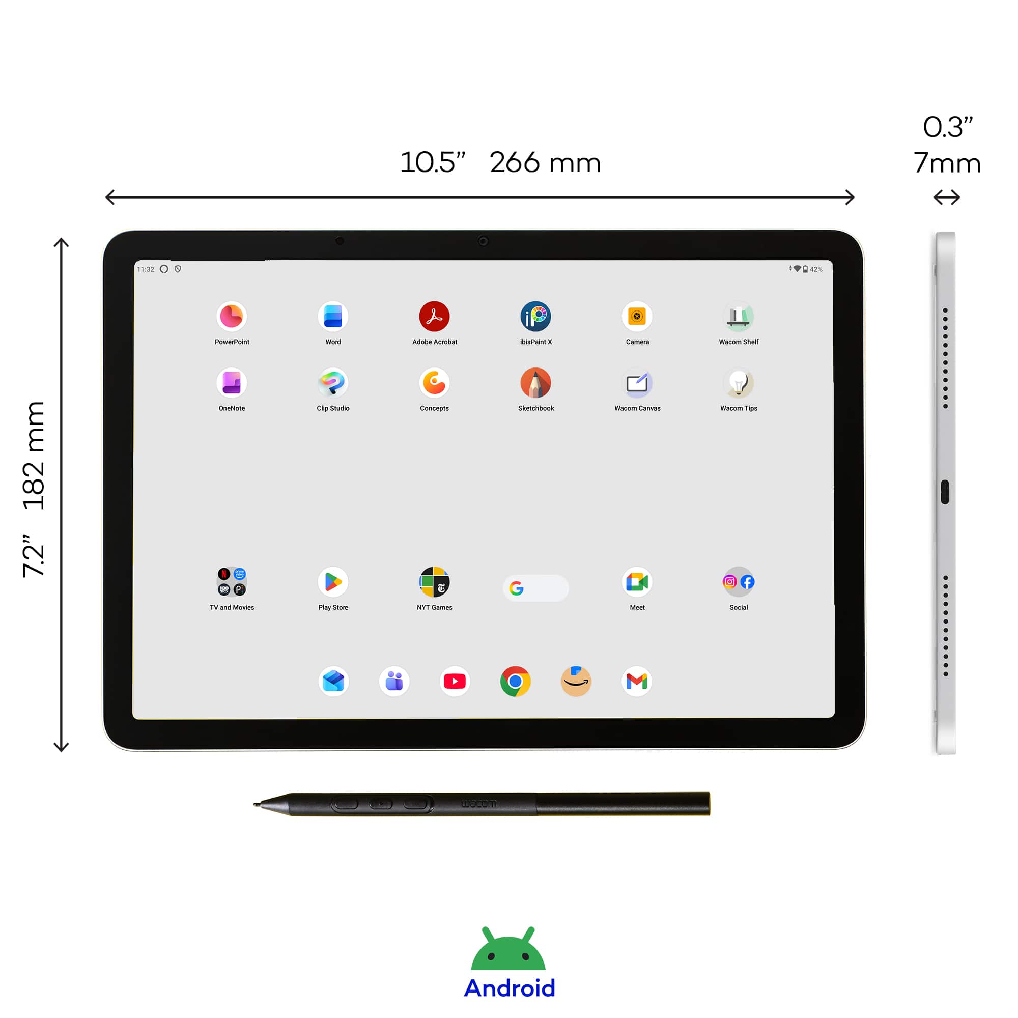 【美品ほぼ未使用】Wacom MovinkPad 11 本体 Wacom MovinkPad 11, Android Mobile Drawing Tablet, 11.45