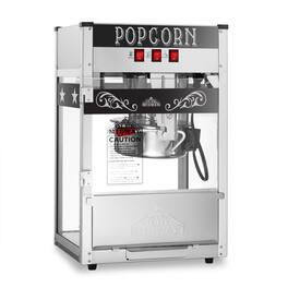 Olde Midway - Commercial Popcorn Machine Maker Popper with Large 8-oz Kettle - Black