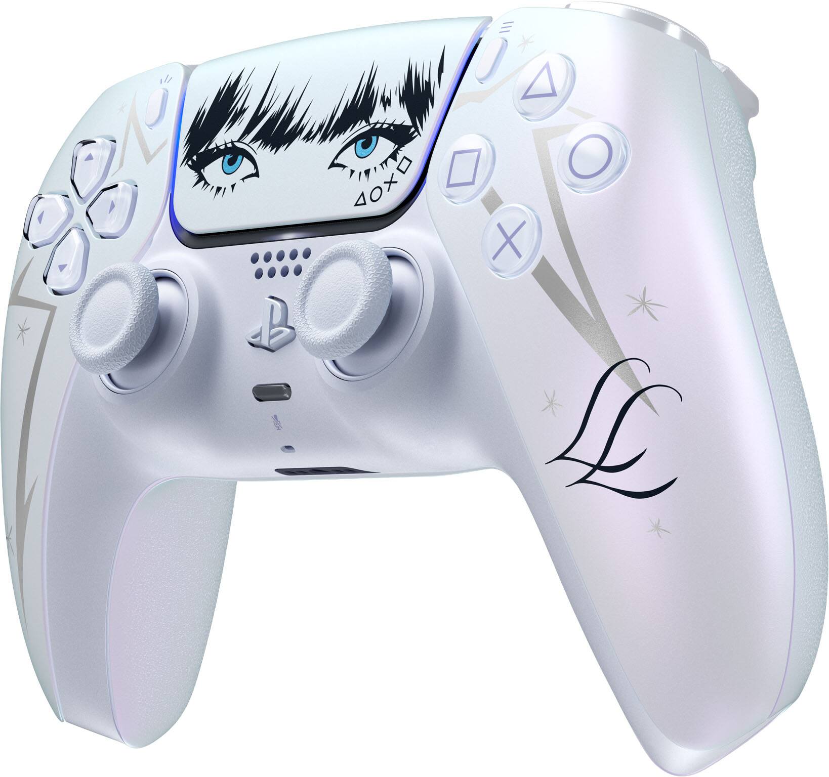Left. Sony Interactive Entertainment - DualSense Wireless Controller – LISA Limited Edition - For PS5, PC, Mac & Mobile - White.