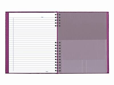 Alt View 5. Blueline - Blueline NotePro Hardcover Executive Journal, 8.5" x 10.75", Wide-Ruled, Grape, 200 Pages (A10200.RAS) - Purple.