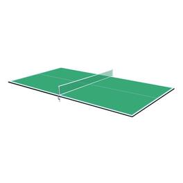 HTUTWOO - Ping Pong Conversion Top - 8.5ft Blue Mid-Size, Foldable & Portable Table Tennis Table Top for Indoor Games - Green