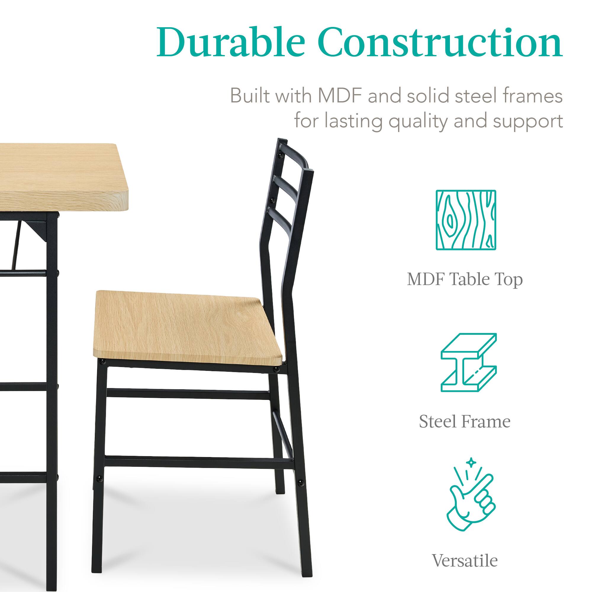 Durable Construction

Built with MDF and solid steel frames for lasting quality and support

- MDF Table Top
- Steel Frame
- Versatile