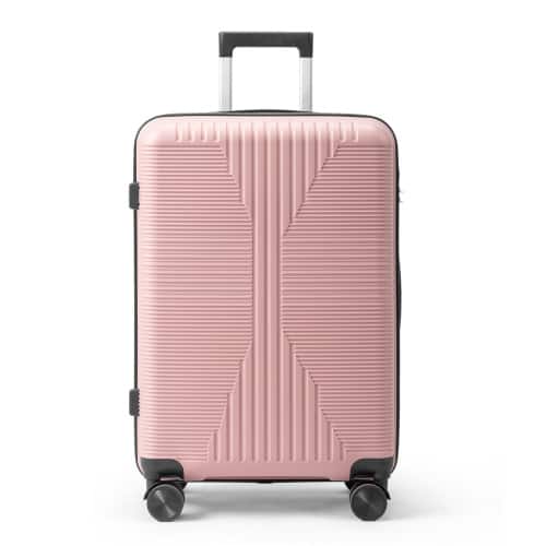 Front. Winado - 24" Hardshell Carry On Luggage with Spinner Wheels Lightweight PP Hardside Small Suitcase with Built-in Lock - Pink.
