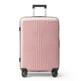 Winado - 24" Hardshell Carry On Luggage with Spinner Wheels Lightweight PP Hardside Small Suitcase with Built-in Lock - Pink