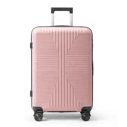 Front. Winado - 24" Hardshell Carry On Luggage with Spinner Wheels Lightweight PP Hardside Small Suitcase with Built-in Lock - Pink.