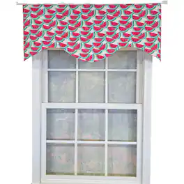 RLF Home - Sandias Cornice Valance - 100% Cotton with Ivory Lining 50" x 17" - Cream