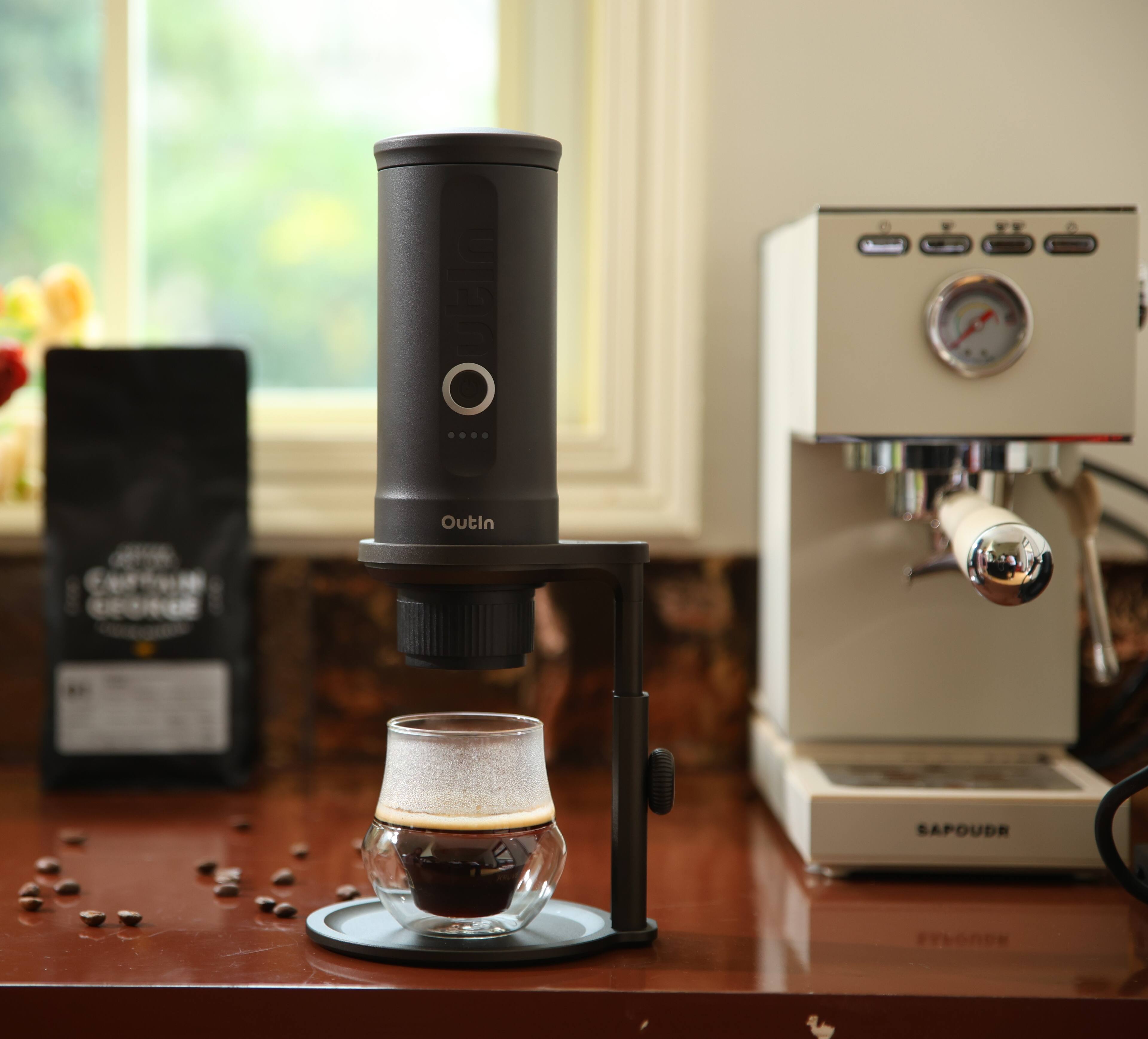 Outin Nano Portable Electric Espresso Machine, Detachable