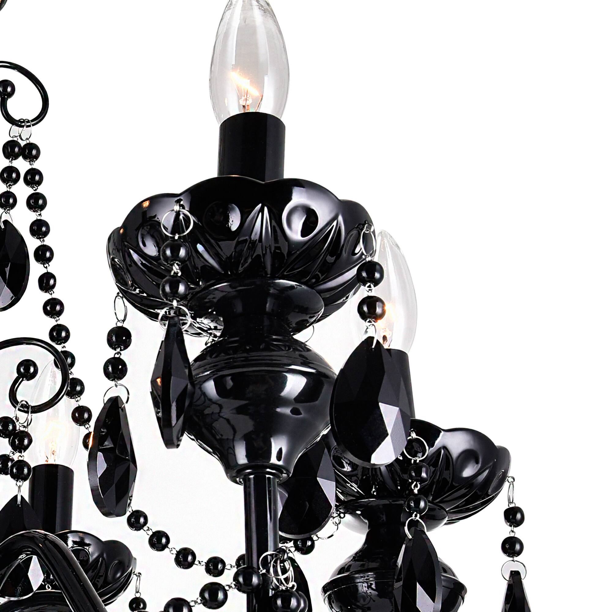 Alt View 1. CWI Lighting - Keen 9 Light Up Chandelier With Black Finish - Black.