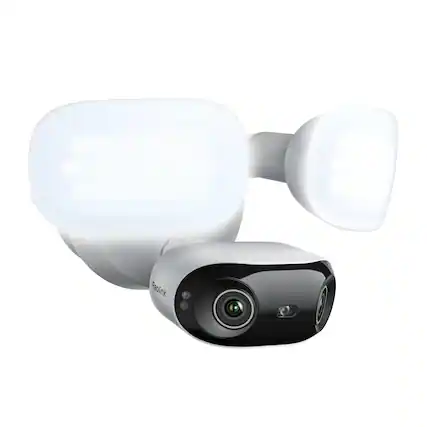 Front. Reolink - Elite F751W 4K 8MP Outdoor Wired Wi - Fi Panorama Security Camera with Floodlights and AI Smart Search - White.