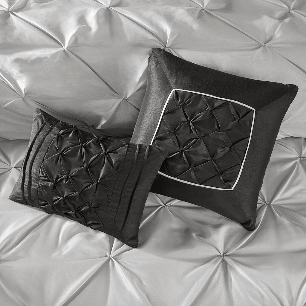 Alt View 2. Gracie Mills - Gracie Mills Steele 24-Piece Faux silk Polyoni Tufted Room in a Bag - Grey.