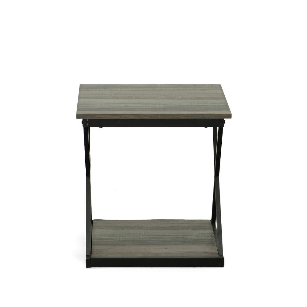Back. Carolina Chair & Table - Stella Side Table - Weathered Gray/Black - Weathered Gray, Black.