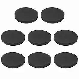Unique Bargains - Single Sided Speaker Isolation Pads 55x8mm Round EVA Acoustic Foam Anti-Vibration Feet for Speaker Subwoofer, 8pcs - Black