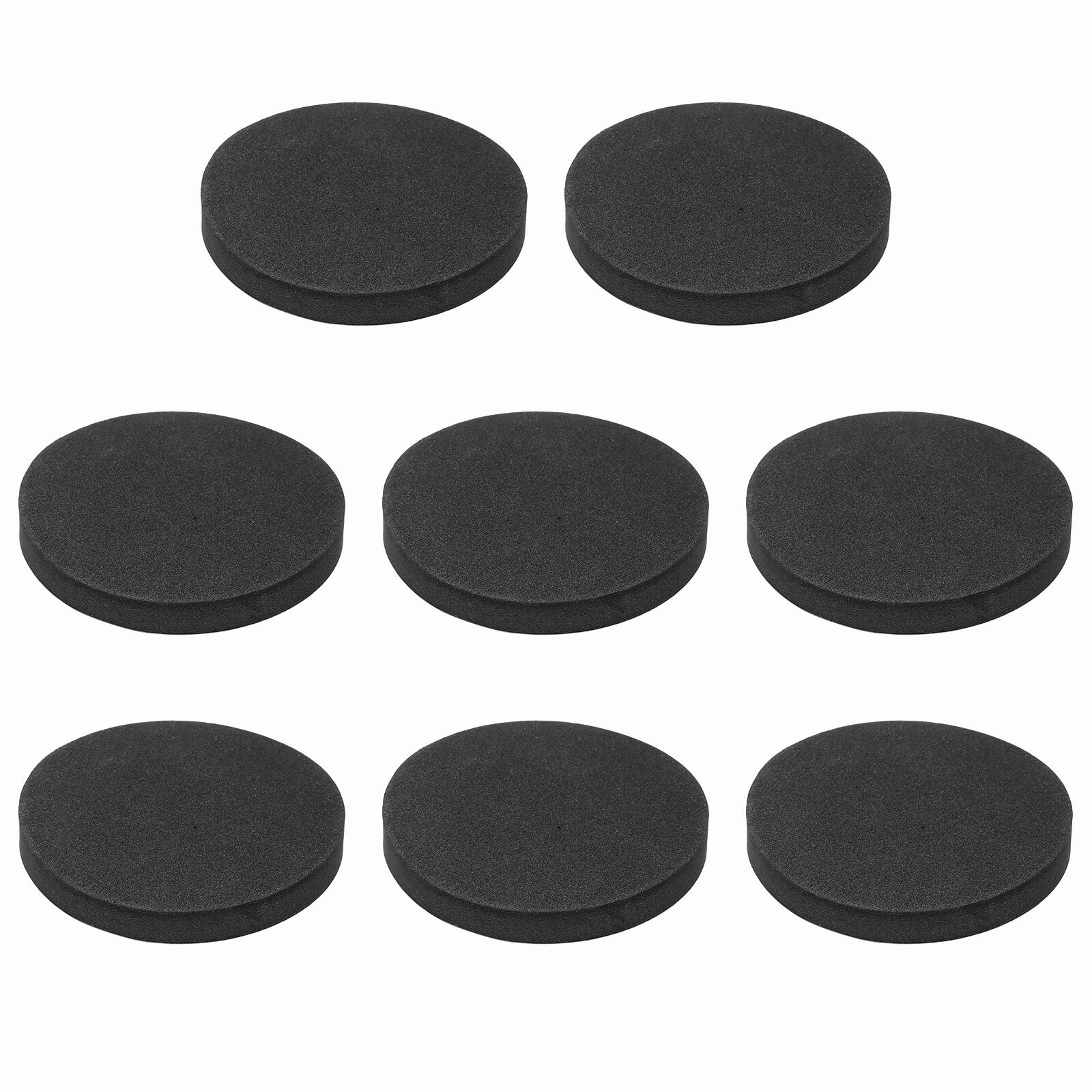Front. Unique Bargains - Single Sided Speaker Isolation Pads 55x8mm Round EVA Acoustic Foam Anti-Vibration Feet for Speaker Subwoofer, 8pcs - Black.
