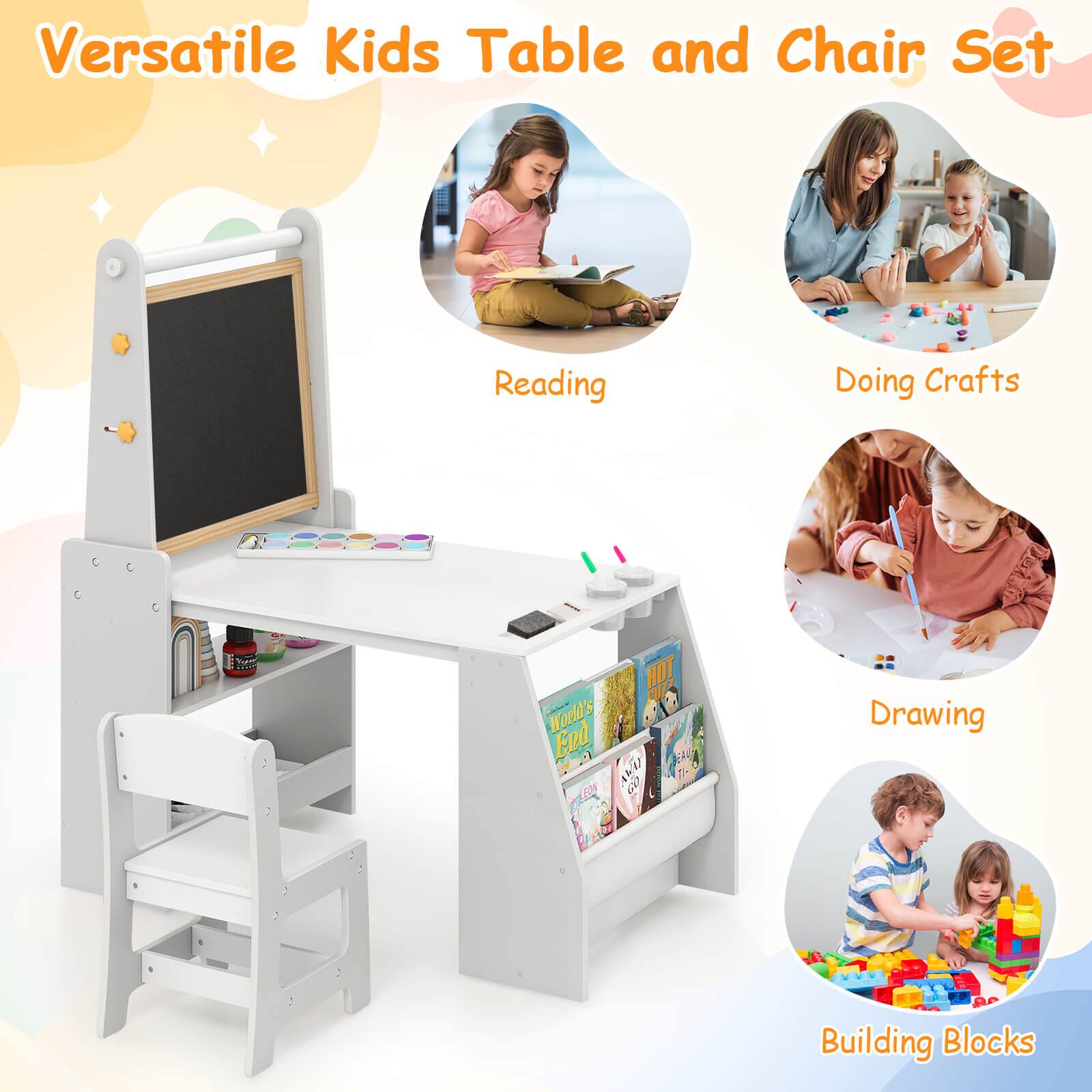 Versatile Kids Table and Chair Set

- Reading
- Doing Crafts
- Drawing
- Building Blocks
