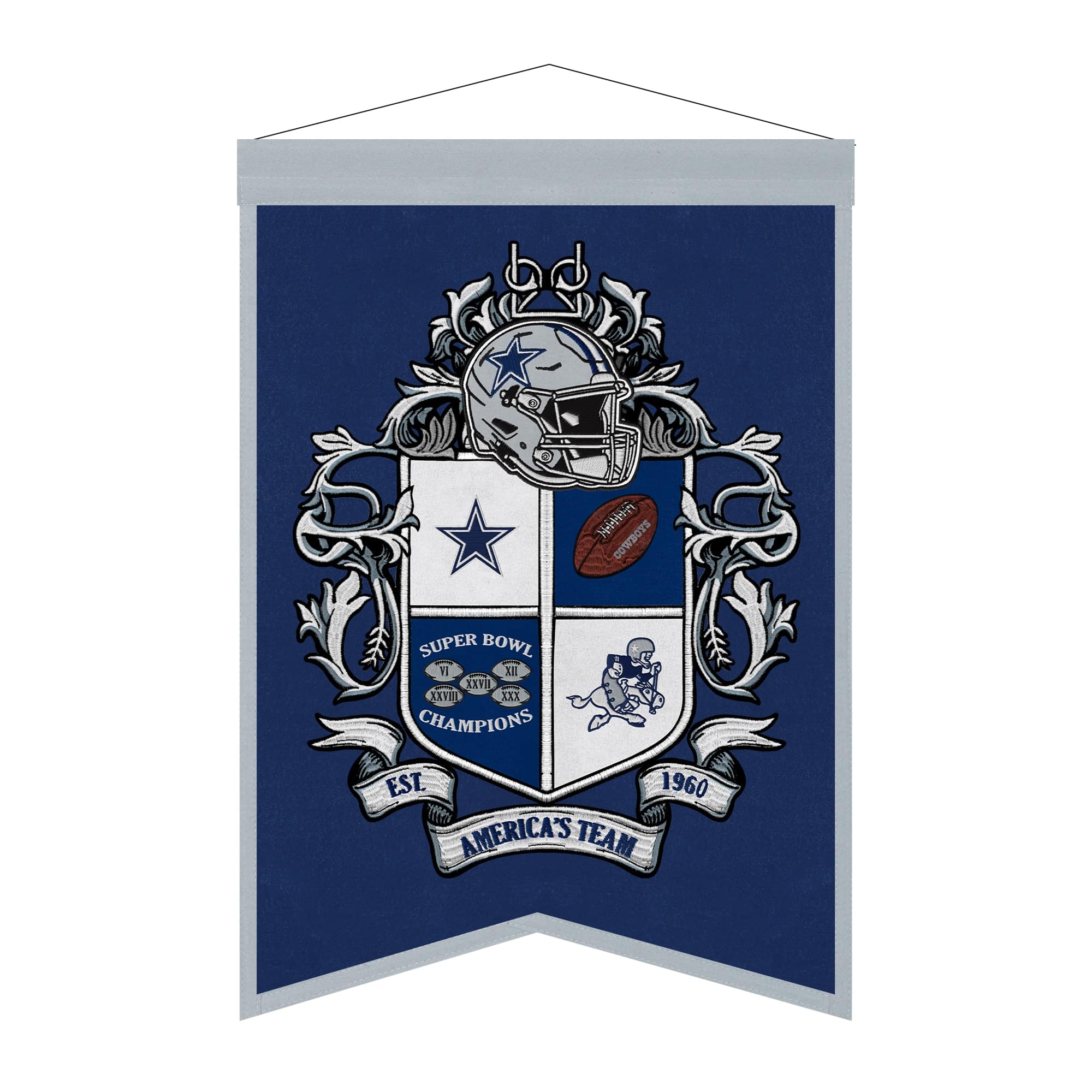 Sporticulture - Dallas Cowboys 15" x 22" Crest Banner - Multicolor