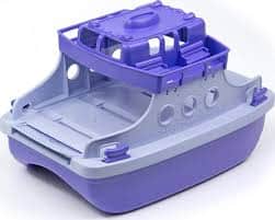 Green Toys - OceanBound Ferry  BPA-Free Recycled Plastic Floating Boat Toy with Working Ramp, Dishwasher Safe