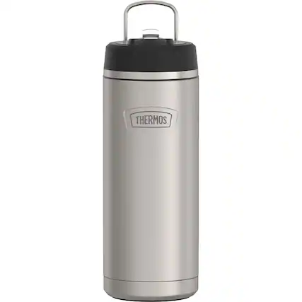 Front. Thermos - Thermos 32 oz. Icon Insulated Stainless Steel Water Bottle- Matte Stainess Steel - Matte Stainless Steel.