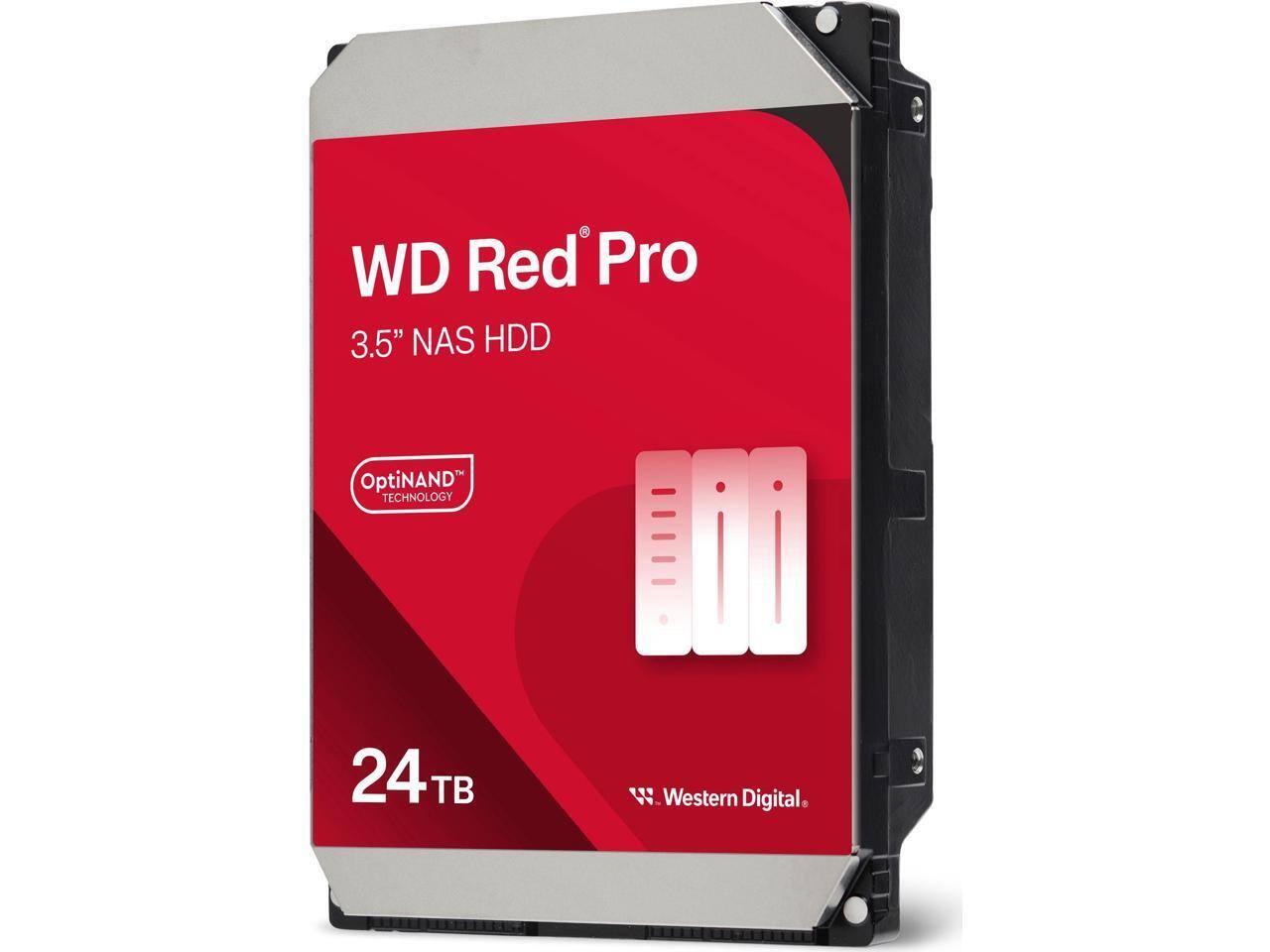 WD Red Pro 3.5" NAS HDD  
OptiNAND Technology  
24TB  
Western Digital