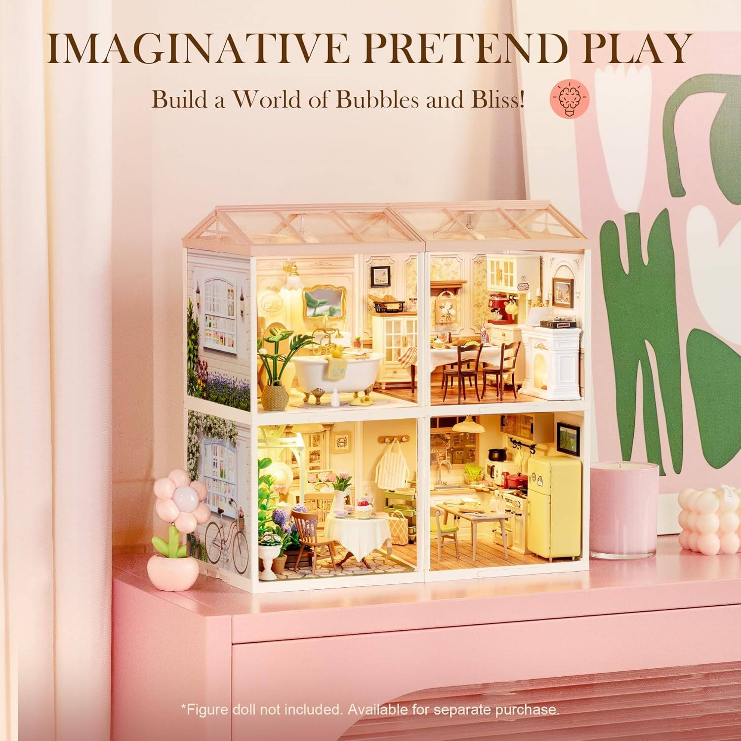 IMAGINATIVE PRETEND PLAY  
Build a World of Bubbles and Bliss!  

*Figure doll not included. Available for separate purchase.
