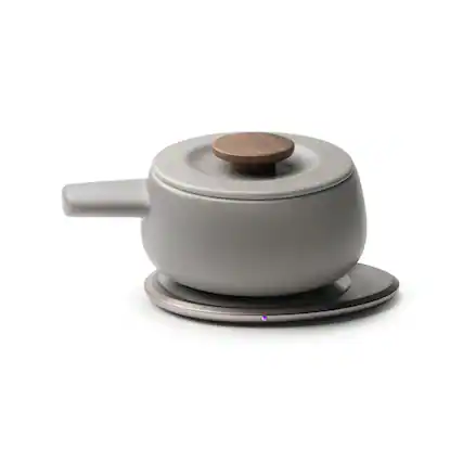 Front. OHOM - Fondi Self-heating Fondue Set - Gray - Grey.