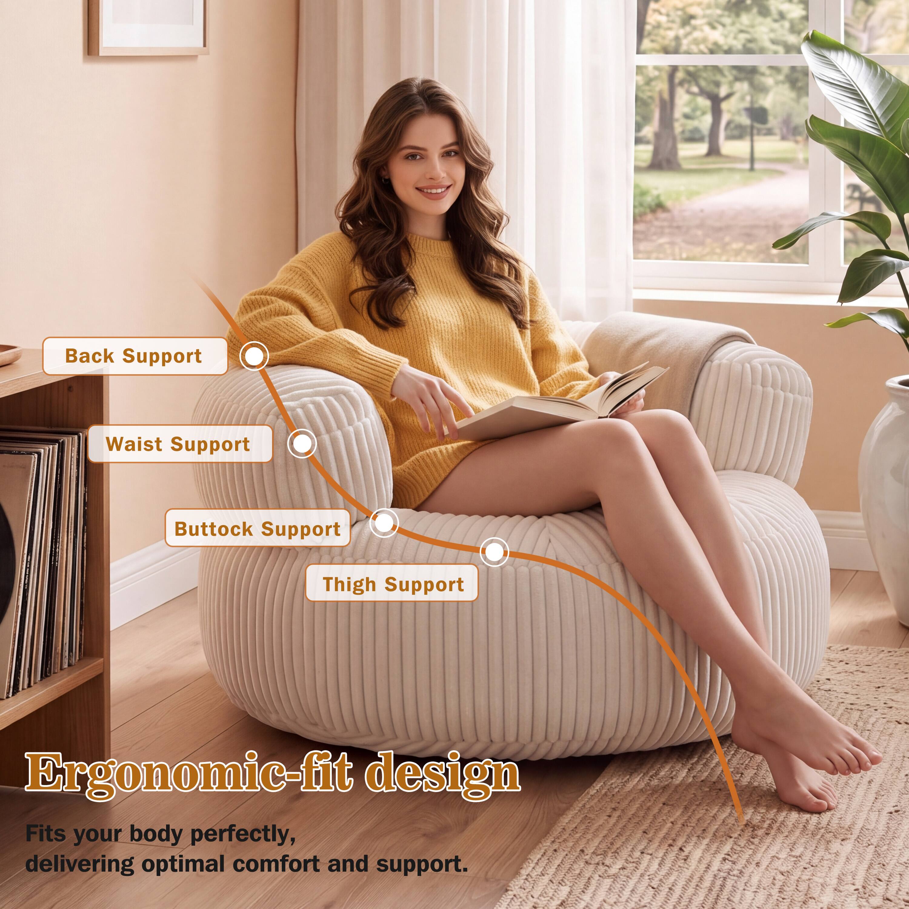 Back Support  
Waist Support  
Buttock Support  
Thigh Support  

Ergonomic-fit design  
Fits your body perfectly, delivering optimal comfort and support.