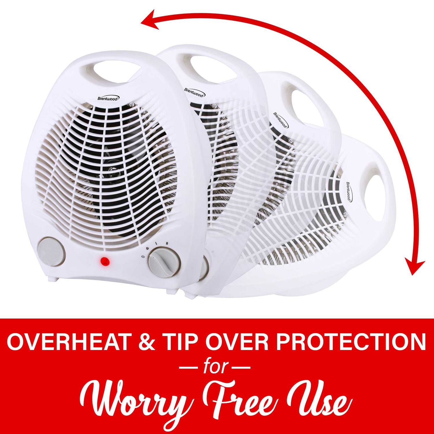 Brentwood 1 entuood otgaa boout e OVERHEAT & TIP OVER PROTECTION for Worry Free Use