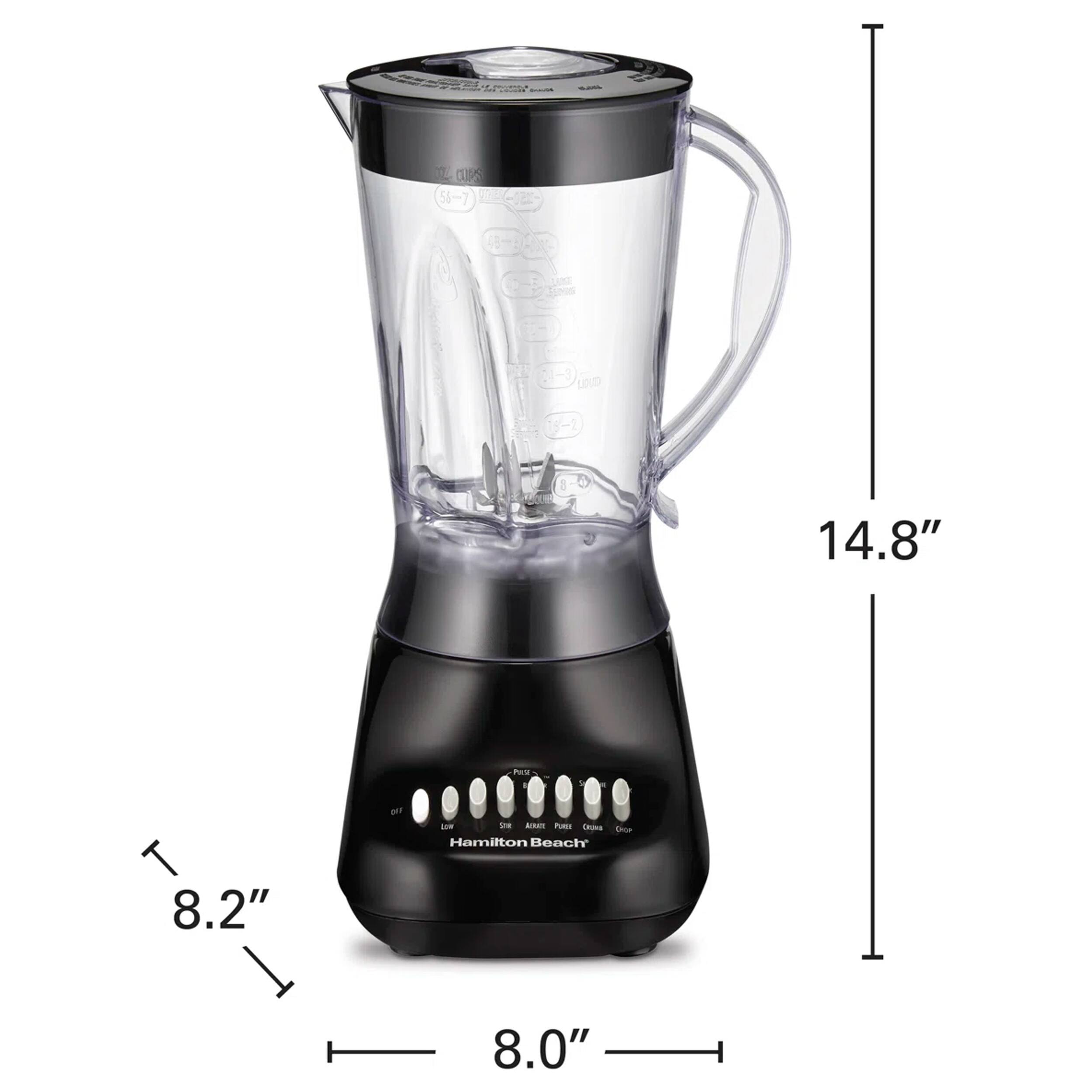 I 2 56-7 V LOUD 2 14.8" Pera - unt LM inE ArRIN PS CRUN Hamilton Beach Dioa 8.2" 8.0"