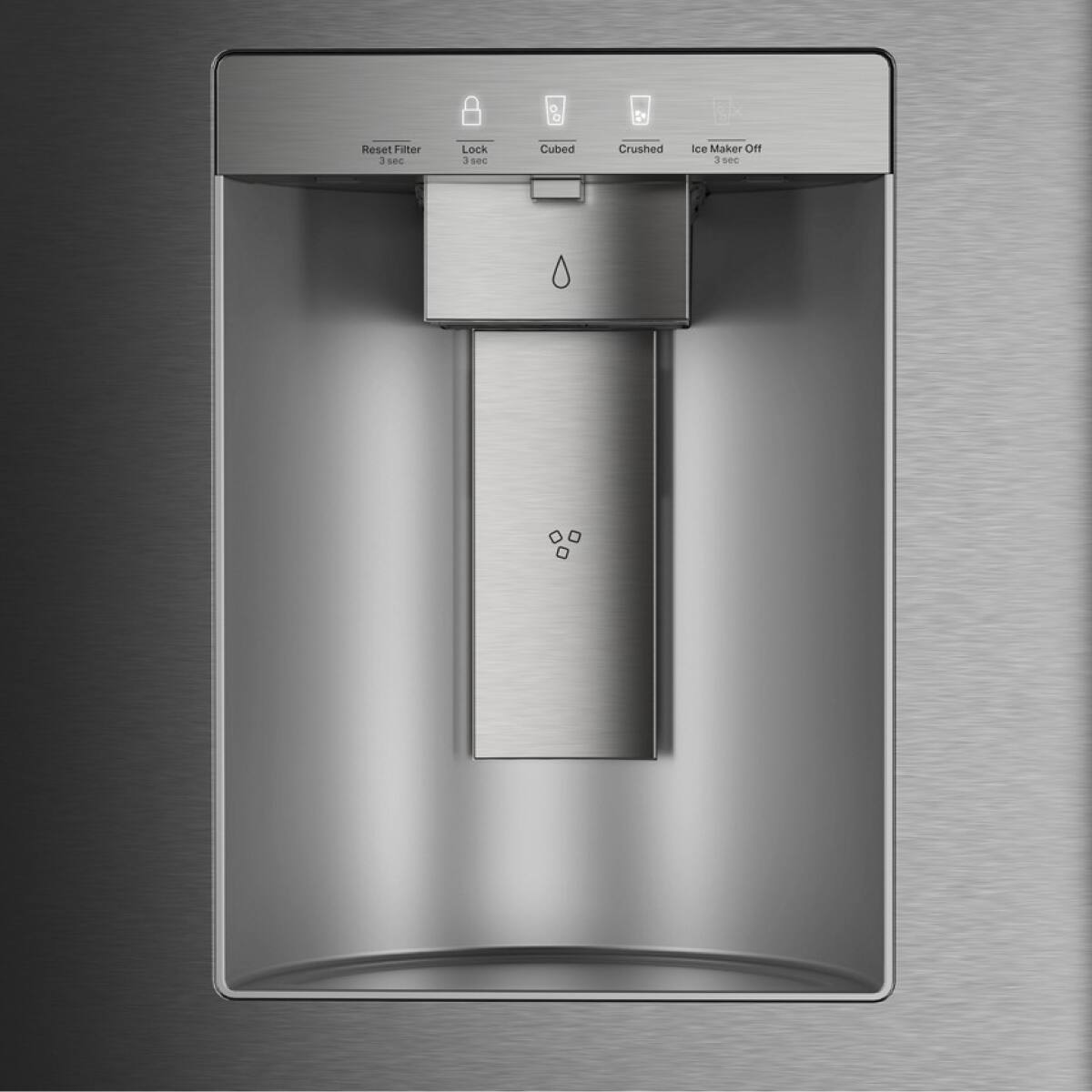 Reset Filter 3 sec  
Lock 3 sec  
Cubed  
Crushed  
Ice Maker Off 3 sec