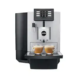 JURA - X8 Platinum Automatic Espresso and Cappuccino Machine with Touch Screen - Black/Silver