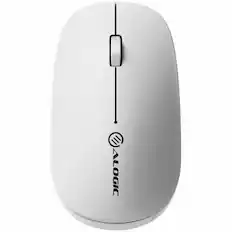 Front. Alogic - Alogic USB-C Rechargeable Wireless Bluetooth Mouse (White) - Bluetooth wireless keyboard with a compact design, ideal - White.