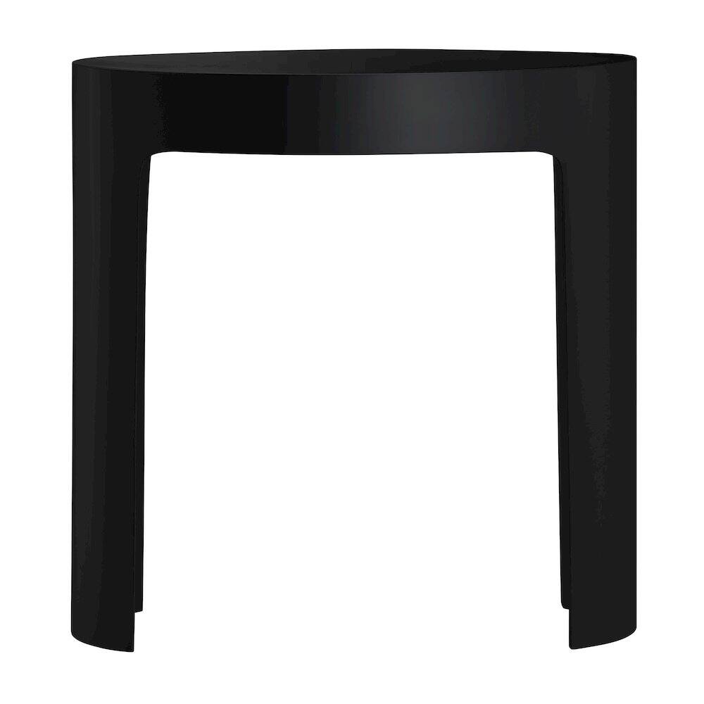 Back. Alfi - Black Matte Solid Surface Resin Bathroom / Shower Stool - Black.