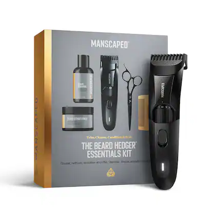 Manscaped Beard Hedger Essentials Kit:
* Trim: Coupes, nettoyer, acondicionar y estilo
* Shampoo: Recortar, limpiar, acondicionar y estilo
* Conditioner: Recortar, limpiar, acondicionar y estilo
* Beard Oil: Recortar, limpiar, acondicionar y estilo
* Beard Brush: Recortar, limpiar, acondicionar y estilo
* Comb: Recortar, limpiar, acondicionar y estilo
* Scissors: Recortar, limpiar, acondicionar y estilo
* Pre-Shave Oil: Recortar, limpiar, acondicionar y estilo
* Aftershave: Recortar, limpiar, acondicionar y estilo
* Beard Balm: Recortar, limpiar, acondicionar y estilo