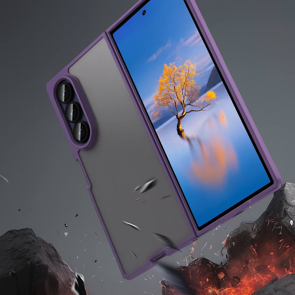 Alt View 5. Sahara - Venture Series Matte Case for Samsung Galaxy Z Fold7 - Purple Orchid.