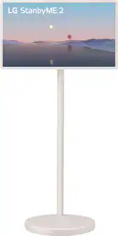 Front. LG - LG StanbyME 2 - 27” Class LED QHD Smart webOS Portable and Detachable Touch Screen with Full Swivel Rotation (2025) - White.