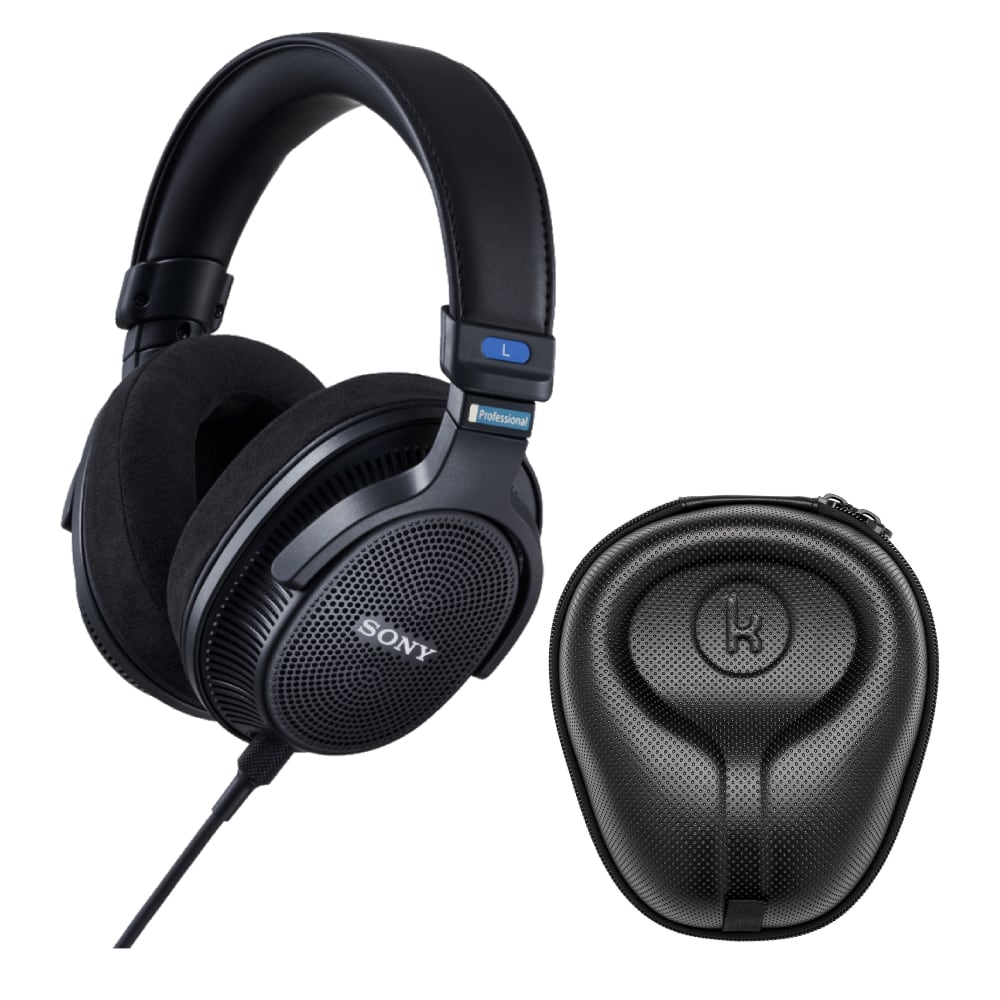 Sony - MDR-MV1 Open-Back Reference Monitor Headphones with Hard Shell Case bundle