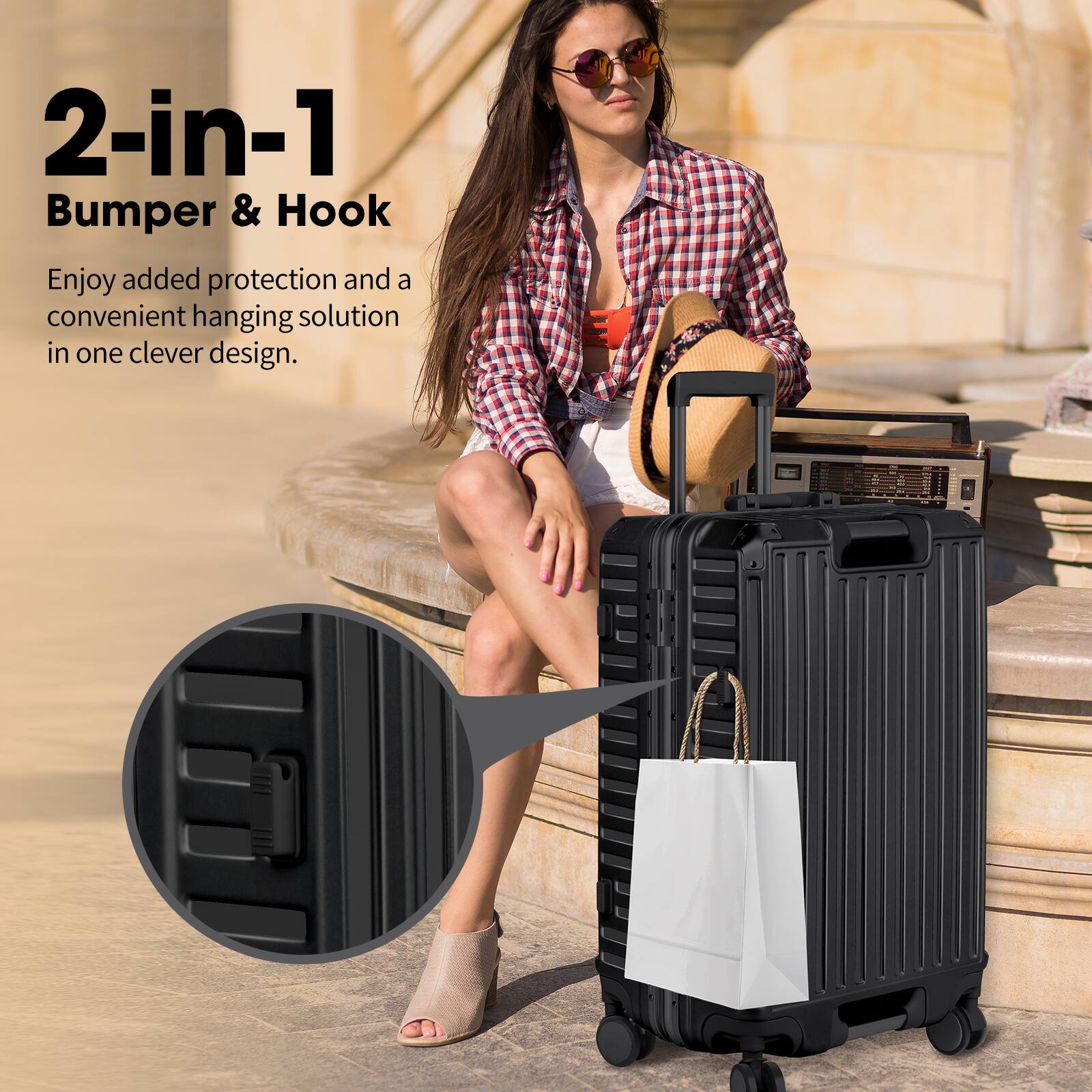 2-in-1 Bumper & Hook

Enjoy added protection and a convenient hanging solution in one clever design.
