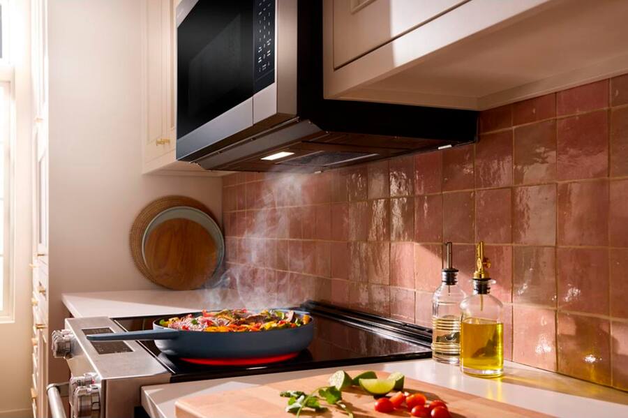 Microhood KitchenAid 1.9 Cu. Ft. Microwave Hood Combination with Auto Functions ...